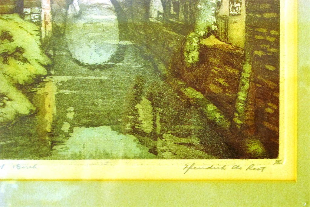 Hendrik de Laat 1900-1980  Den Bosch.  Kleuren ets. kopen? Bied vanaf 40!