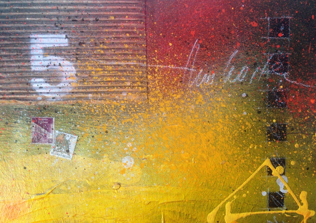 Theo koster gemengde techniek titel: yellow house kopen? Bied vanaf 1!