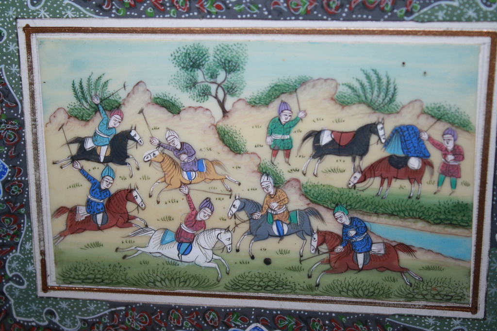 PERSISCHE SCHOOL - POLO SPEL MET PAARDEN - SCHILDERIJ kopen? Bied vanaf 40!