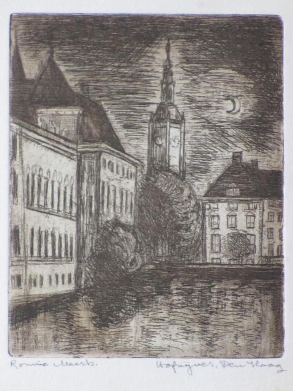 Ronnie Meerts, Ets, Hofvijver Den Haag kopen? Bied vanaf 1!