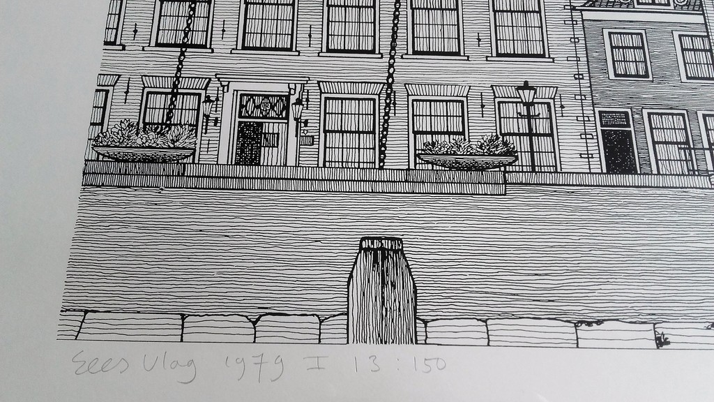 Sees Vlag  - Delfshaven Rotterdam - Zeefdruk - Gesigneerd 1979 kopen? Bied vanaf 1!