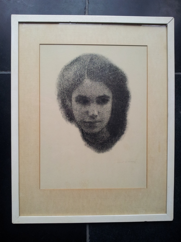 Paul Citroen Gesigneerde Litho Damesportret Ingelijst verkocht voor € 90!