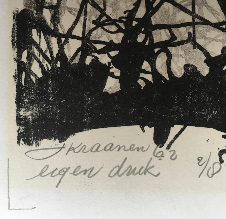 Jaap Kraanen - litho - Boom kopen? Bied vanaf 10!