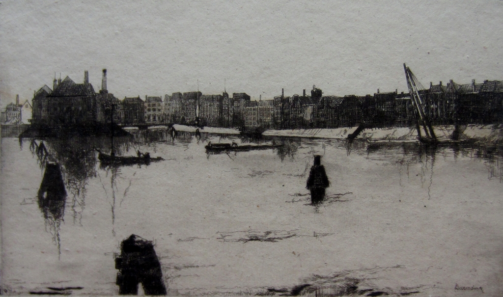 Theo Beerendonk (1905-1979) - ets haven (mogelijk Antwerpen) kopen? Bied vanaf 40!