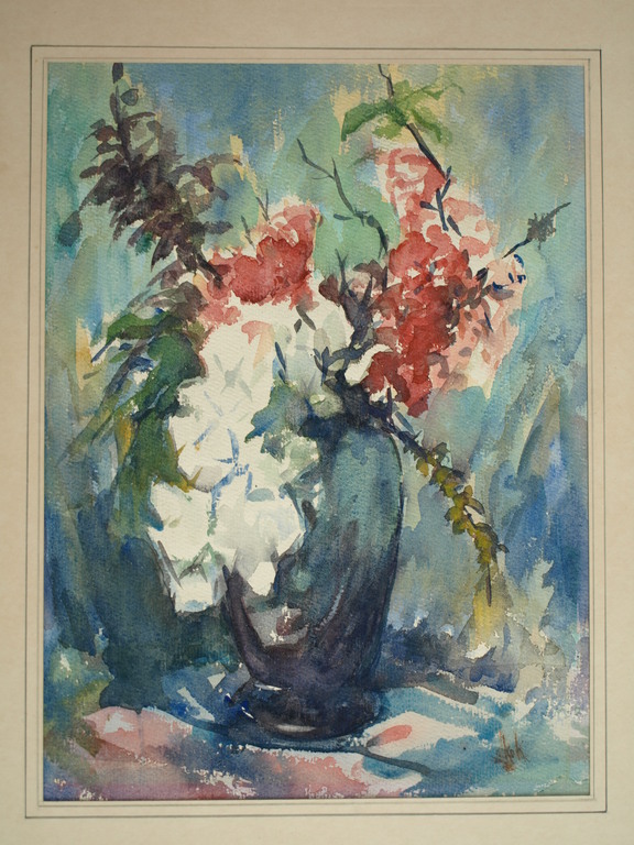 SIMON KOK – Aquarel  – Voorjaarsbloesem  – Gesigneerd – ca 1980  kopen? Bied vanaf 1!