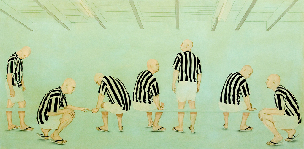 Henk Olijve: olieverf op paneel - verso gesigneerd- 2008 - untitled verkocht voor € 600!