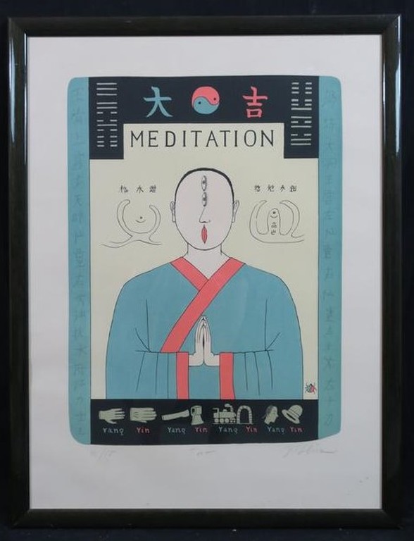 Jiri Sliva: Litho, Tao - Ingelijst verkocht voor € 85!