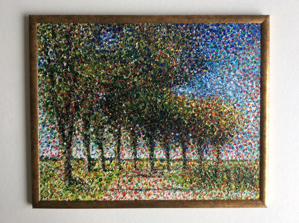 Jack Vissers - Landweg met bomen - acryl op canvas board kopen? Bied vanaf 125!