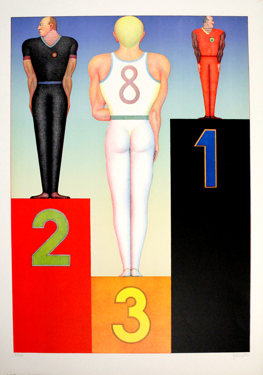 Fritz Genkinger - Fritz Genkinger. -De Huldiging- Lithografie. 1972 Handgesigneerd/genummerd.  kopen? Bied vanaf 97!