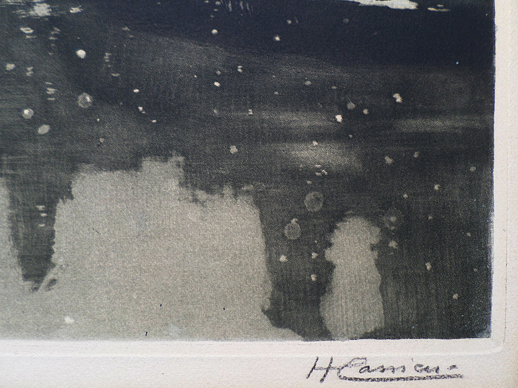 Henri Cassiers - Het Rokin in de winter, aquatint ets kopen? Bied vanaf 250!