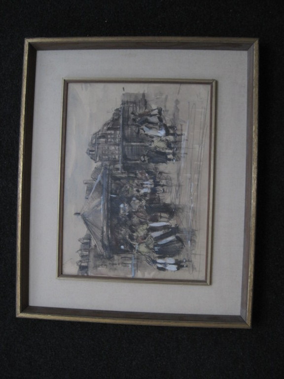 Mooie oude aquarel "Kermis op Oostenburgereiland Amsterdam" omstreeks 1900 kopen? Bied vanaf 1!