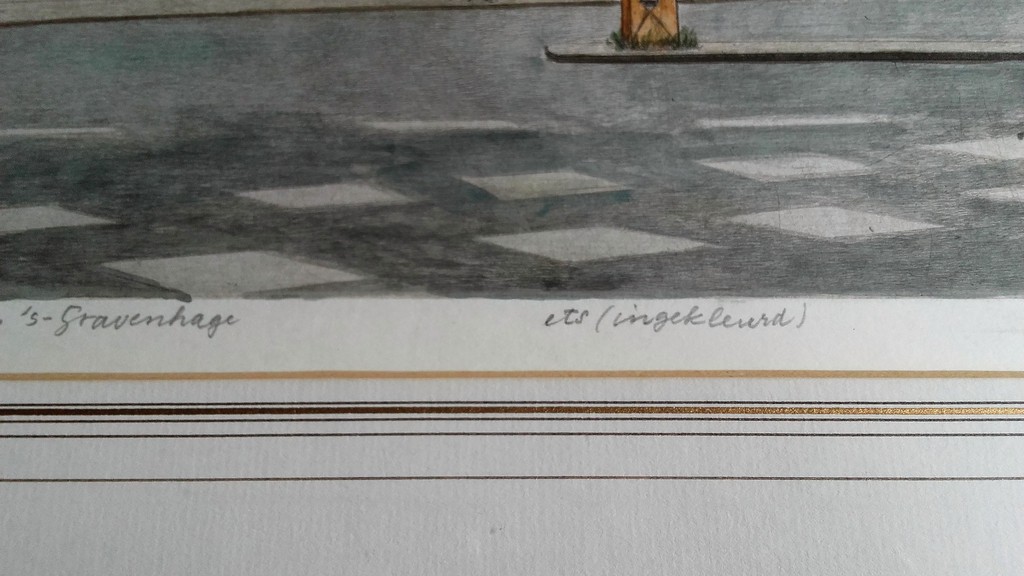 Freerk Los - Bank Mees & Hope, Kneuterdijk Den Haag - Ingekleurde Ets kopen? Bied vanaf 1!