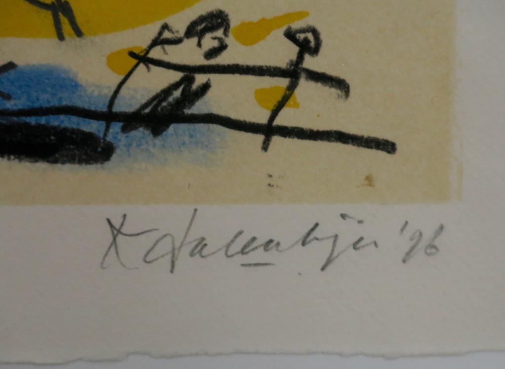 Kees Salentijn: Gemengde techniek op papier, Vredesduif - Ingelijst kopen? Bied vanaf 100!