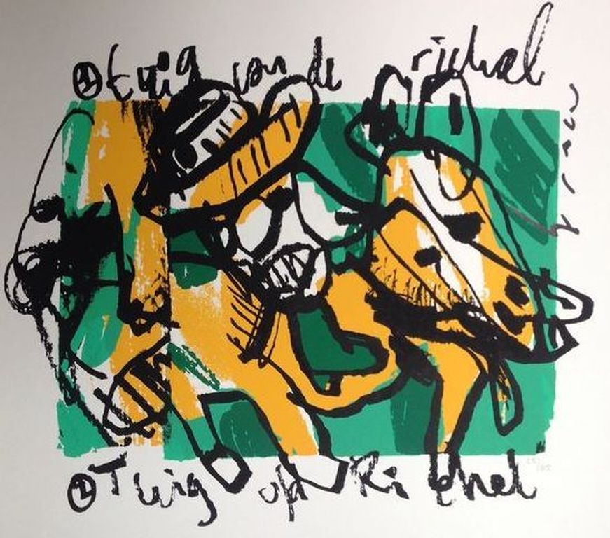 ingelijste gelimiteerde 'brood' zeefdruk met certificaat verkocht voor € 169!