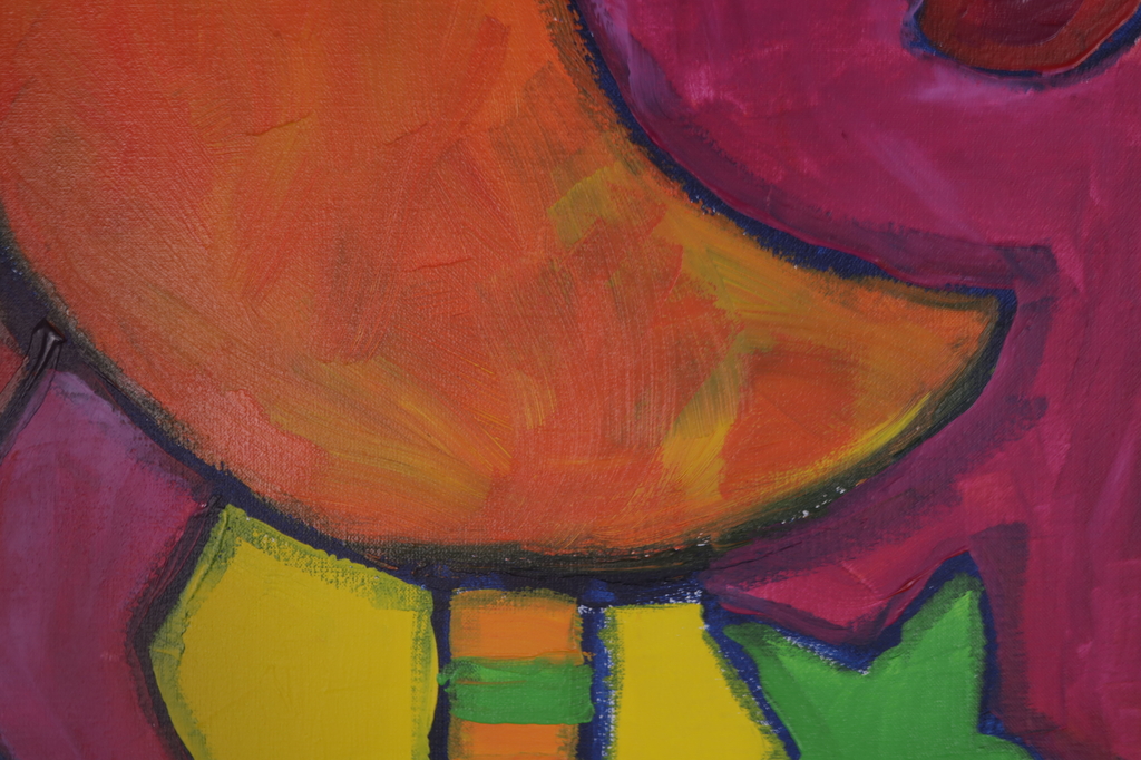 Simon&Bruno: Acrylverf op doek, Fly me to the moon - Ingelijst (Groot) kopen? Bied vanaf 80!