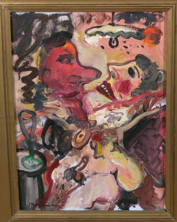 Anton Martineau: Olieverf op doek, Tangosalon - Ingelijst kopen? Bied vanaf 350!