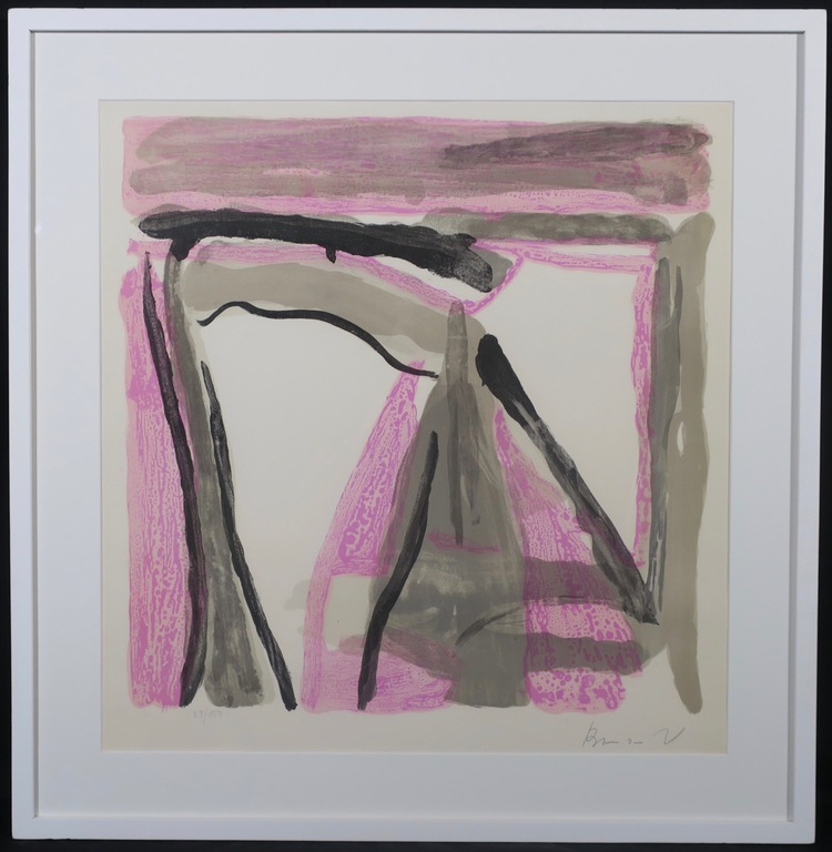 Bram van Velde: Litho, Z.T. - Ingelijst verkocht voor € 310!