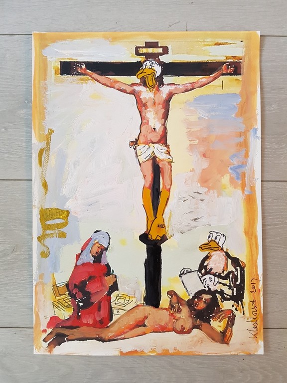 Peter Klashorst - origineel werk - serie Dagobert Duck kopen? Bied vanaf 1!
