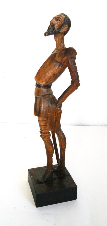Houten beeldje - Don Quichotte - Ouro Artisania - Spanje -1950's kopen? Bied vanaf 19!