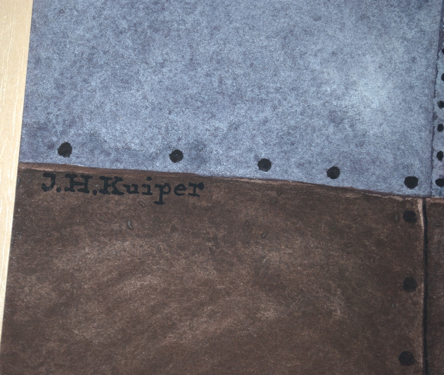 grote gesigneerde aquarel van Jan Houwe Kuiper kopen? Bied vanaf 75!