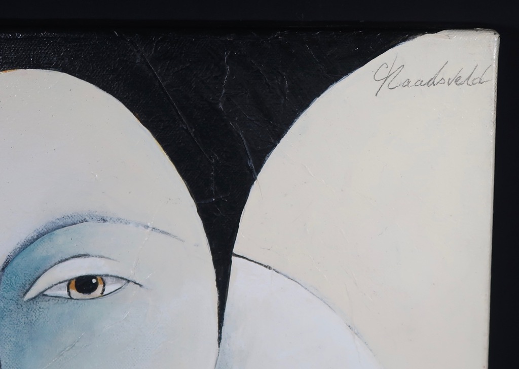 Carla Raadsveld: Acryl op doek, Happy kopen? Bied vanaf 200!