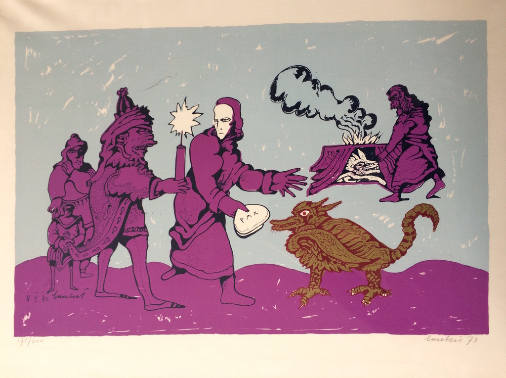 Lucebert, grafiek, pax (vrede) verkocht voor € 150!