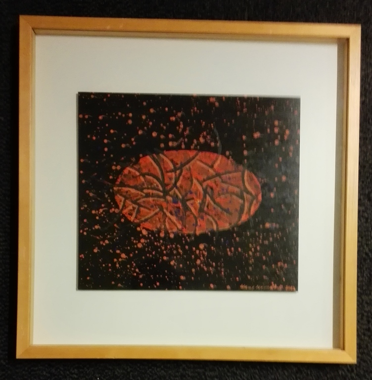 Hans Noordhoff, Acryl op paneel, zonder titel verkocht voor € 75!