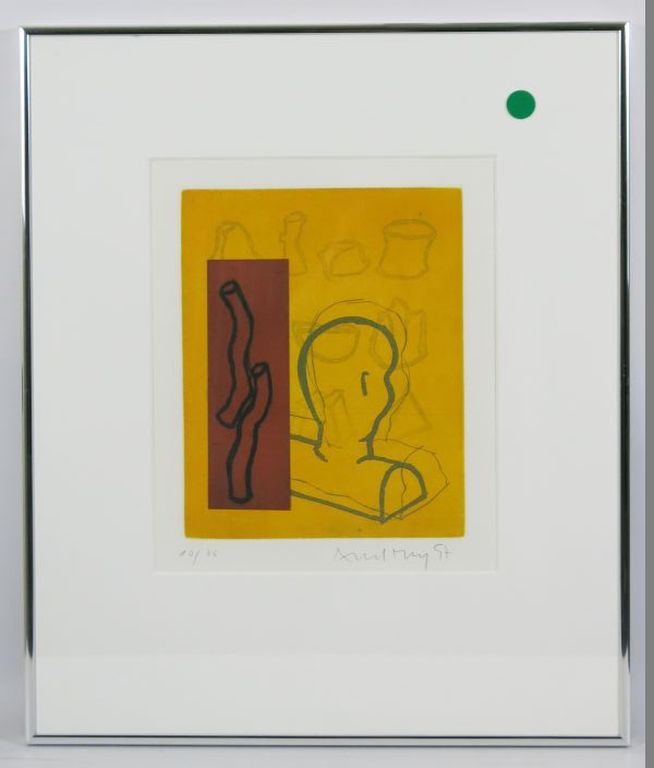 Albert Merz, gemengde techniek: Zonder titel - ingelijst kopen? Bied vanaf 40!