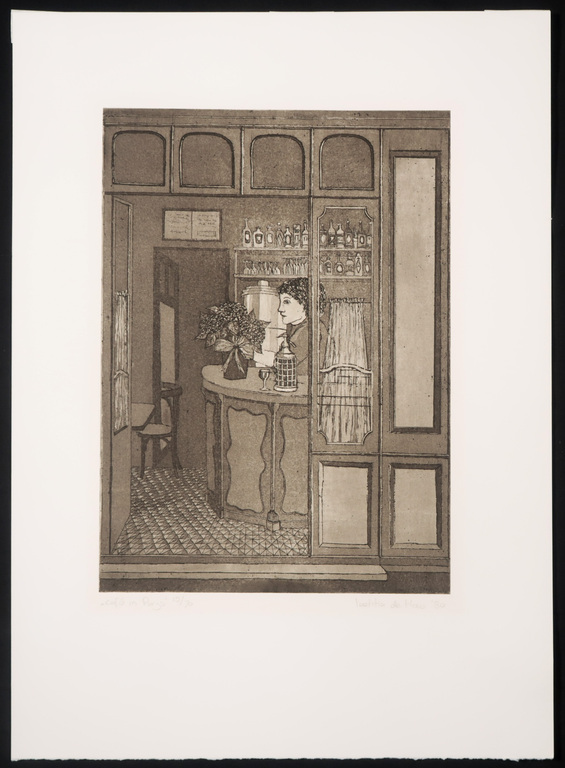 Laetitia de Haas: Ets en aquatint, Cafe in Parijs kopen? Bied vanaf 20!