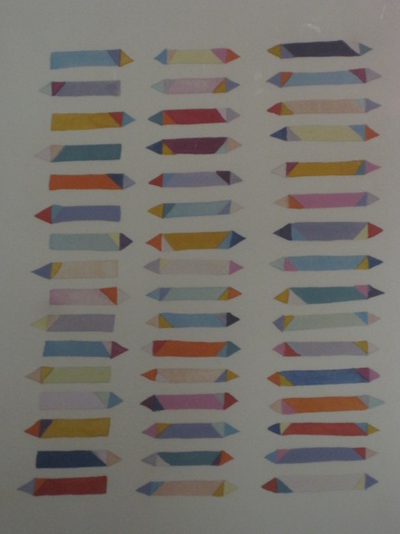 vroeg werk van Helene Briels (1954 -) aquarel "horizontale lijntjes" 1978 kopen? Bied vanaf 1!