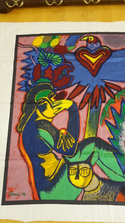 cornellie printing on silk Cornellie Guilaume Beverloo former cobra artist  kopen? Bied vanaf 20!