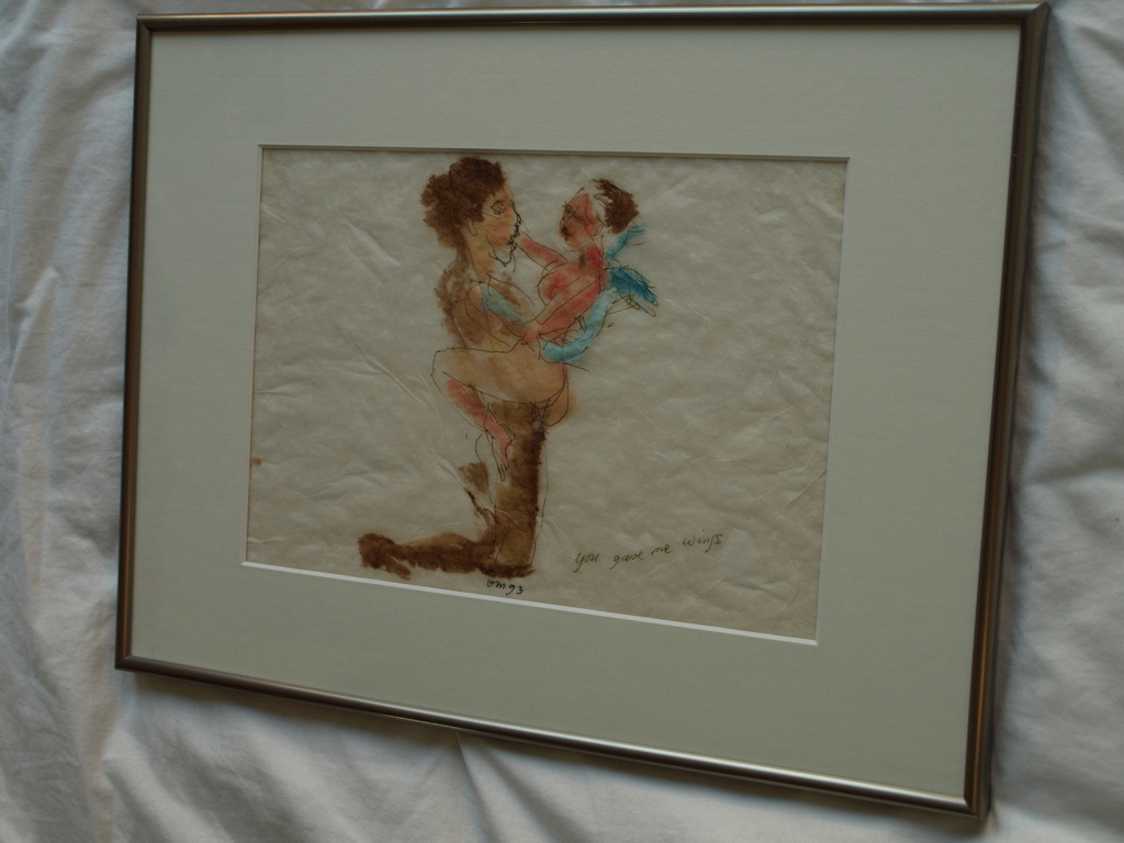 Maria Poot : olieverf op rijstpapier – You gave me Wings – 1993 kopen? Bied vanaf 1!