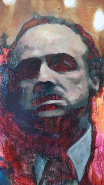 Peter Donkersloot - The Godfather Acryl- en olieverf op linnen - gesigneerd  kopen? Bied vanaf 495!