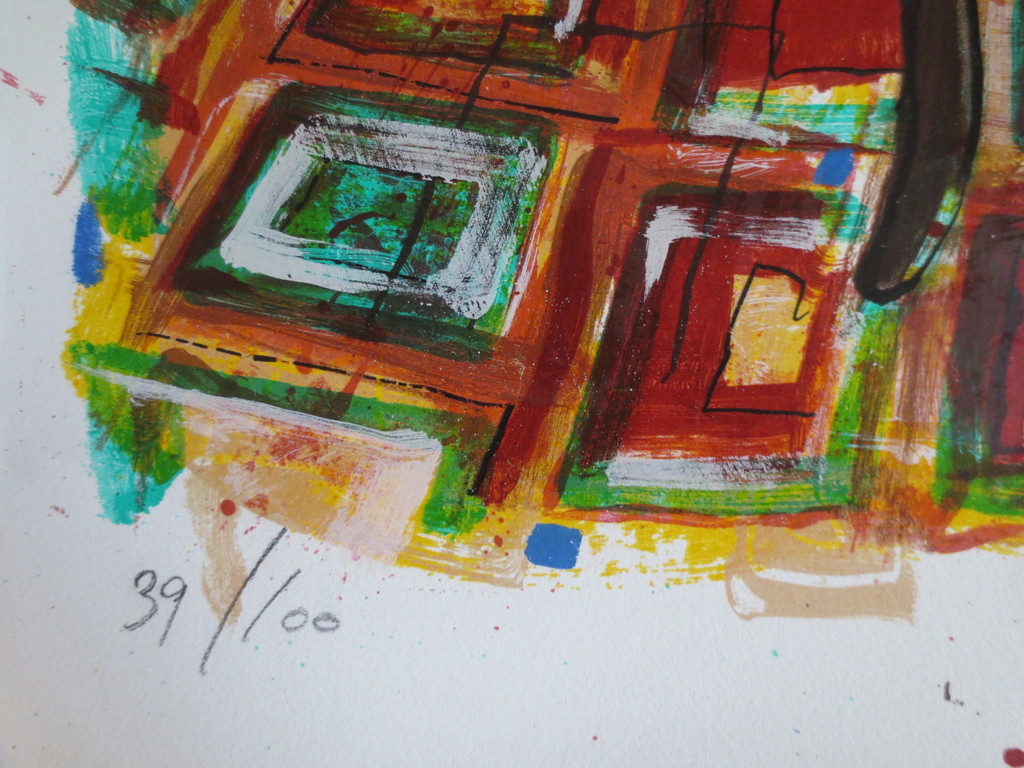 OLIVIER GUY - gesigneerde kleuren zeefdruk - petit four kopen? Bied vanaf 130!