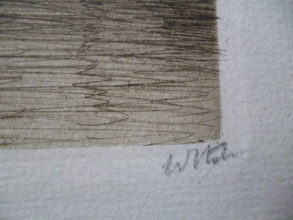 Willem Witsen - ets - Binnenkant, met wapperende was op de schepen kopen? Bied vanaf 450!