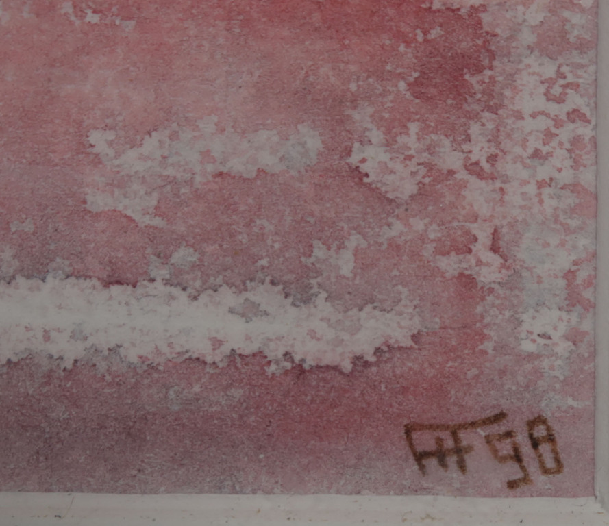 Onbekend gesigneerd: 3x Aquarel, o.a. Meisje in landschap - Ingelijst kopen? Bied vanaf 1!
