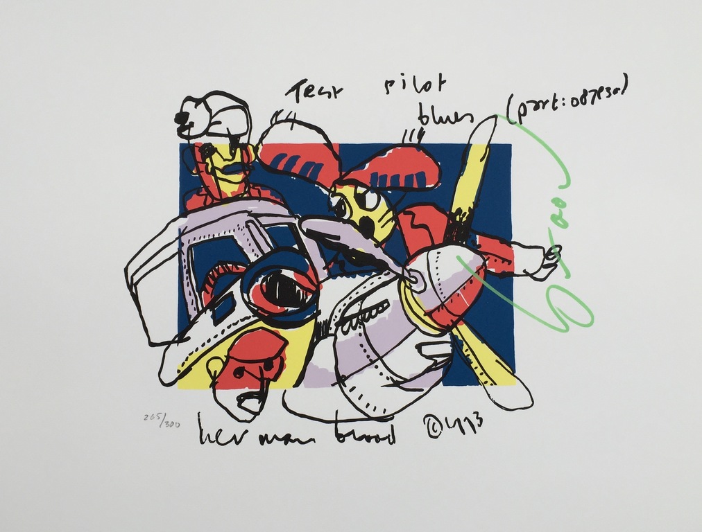 Herman Brood - Originele Hand Gesigneerde Zeefdruk -  kopen? Bied vanaf 1!