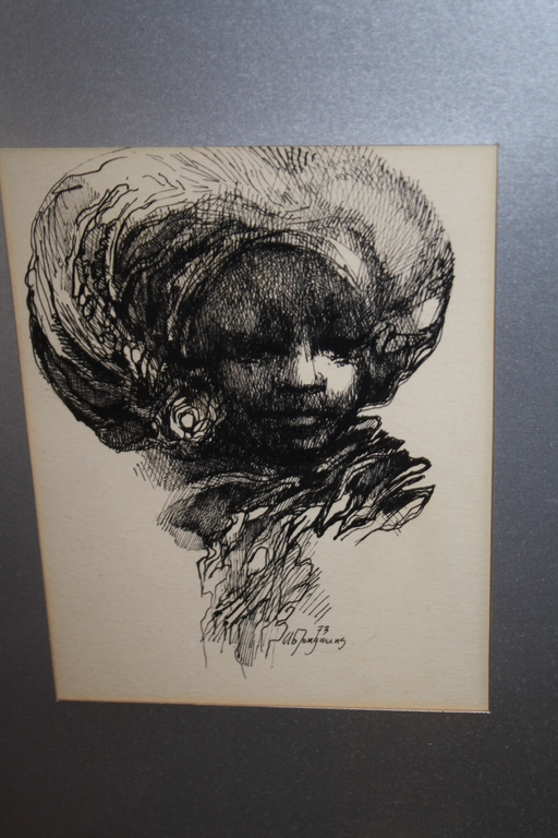 PORTRET SURINAAMSE VROUW door AB JONGMANS kopen? Bied vanaf 50!