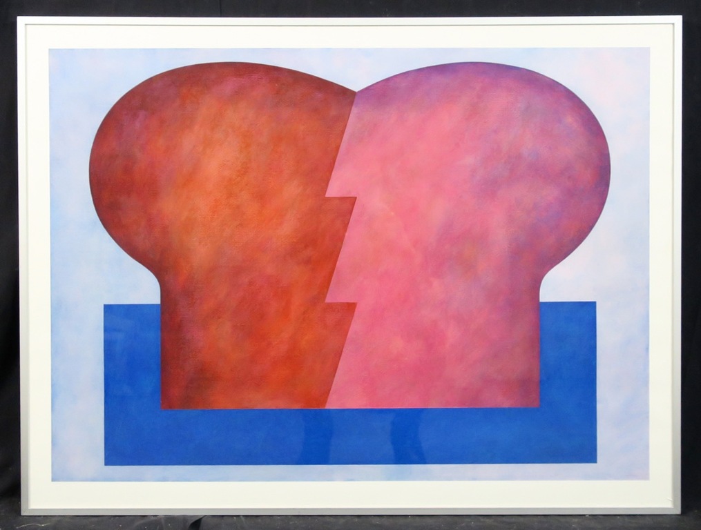 Wladimir Zwaagstra: Gouache, Tweespraak - Ingelijst verkocht voor € 35!