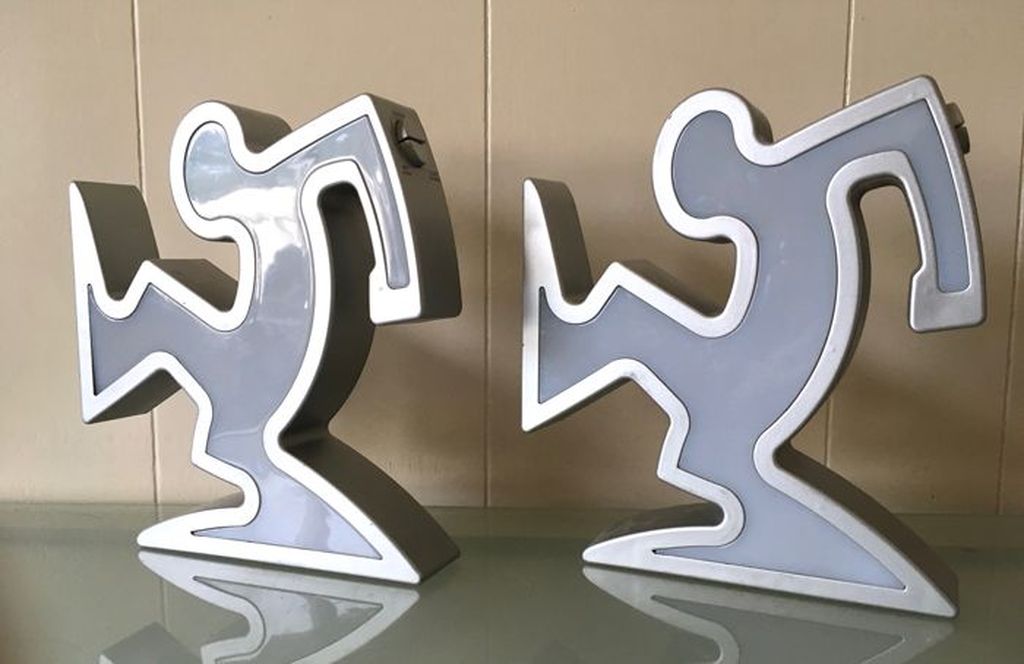 Osvaldo Cavandoli - twee 'La Linea' lampen kopen? Bied vanaf 1!