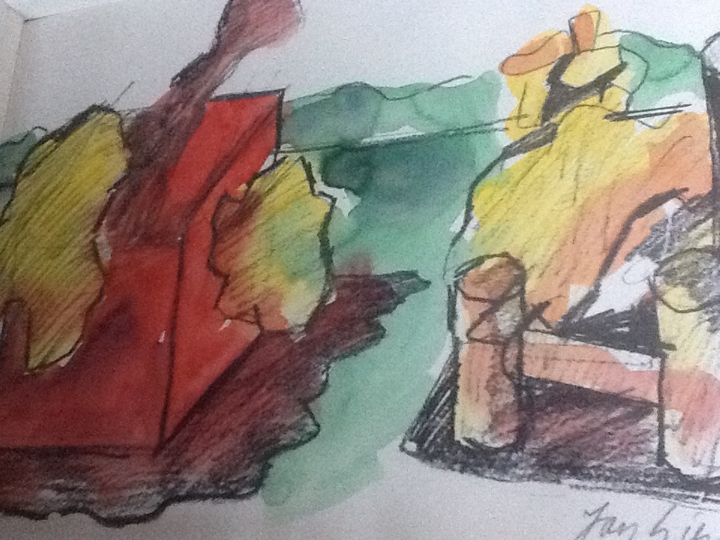 Jan Sierhuis : Aquarel , de Stoel kopen? Bied vanaf 120!