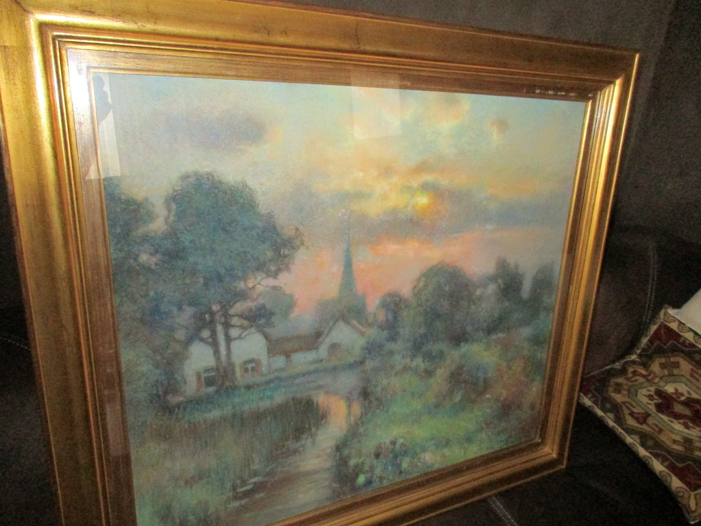 Albert Sirtaire, Avondsfeer te Watermaal-Bosvoorde, pastel op karton. kopen? Bied vanaf 400!