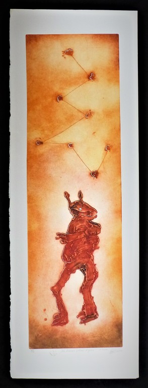 Ad Arma,Ets, He knows where it goes,Handgesigneerd.,oplage 6/12. verkocht voor € 100!