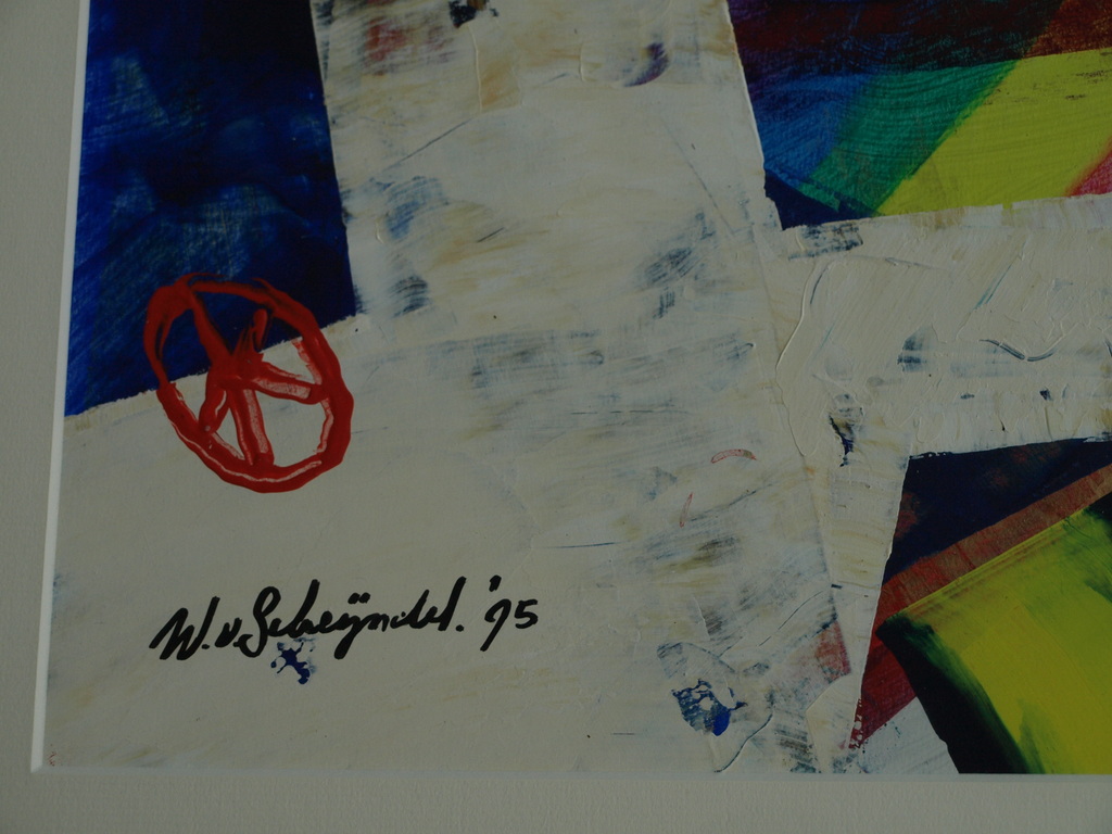 Willem van Scheijndel : Acrylverf – Wielen – gesigneerd & ingelijst – 1995 kopen? Bied vanaf 100!