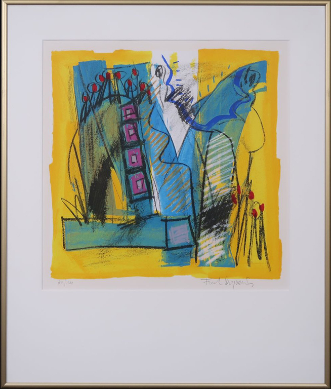 Frank Lengvenius: Zeefdruk, Zonder titel - Ingelijst kopen? Bied vanaf 1!