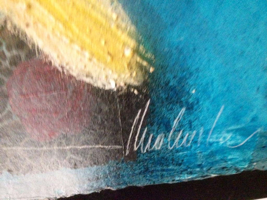 Theo koster, bewerkte zeefdruk, 55x55x5 cm kopen? Bied vanaf 1!