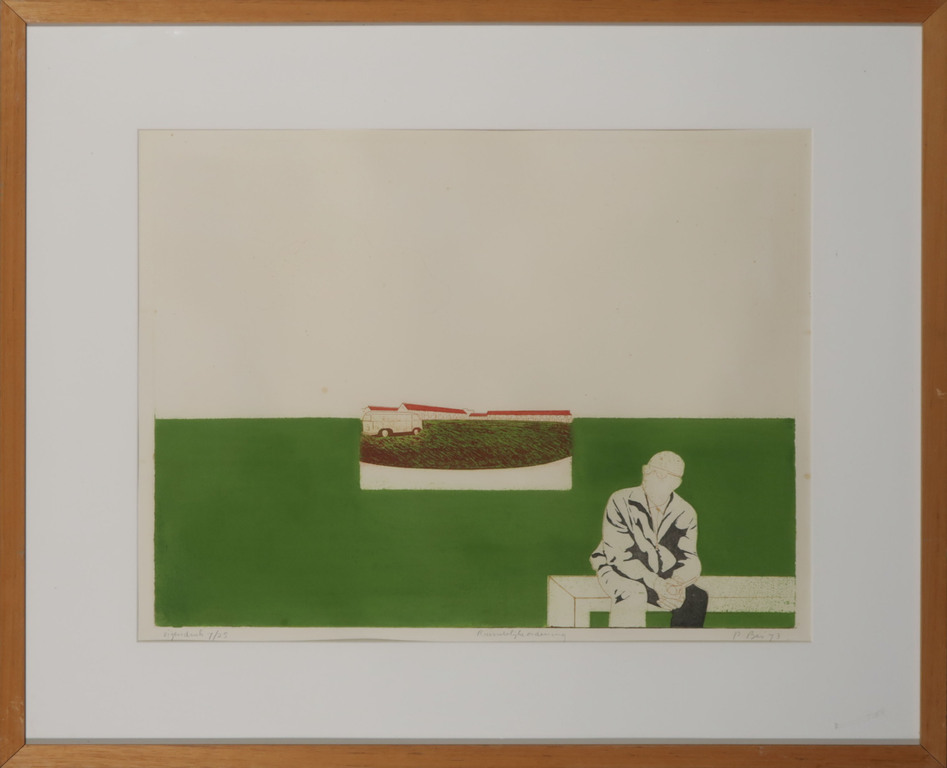 Peter Bes: Ets en diepdruk, Ruimtelijke ordening - Ingelijst verkocht voor € 40!