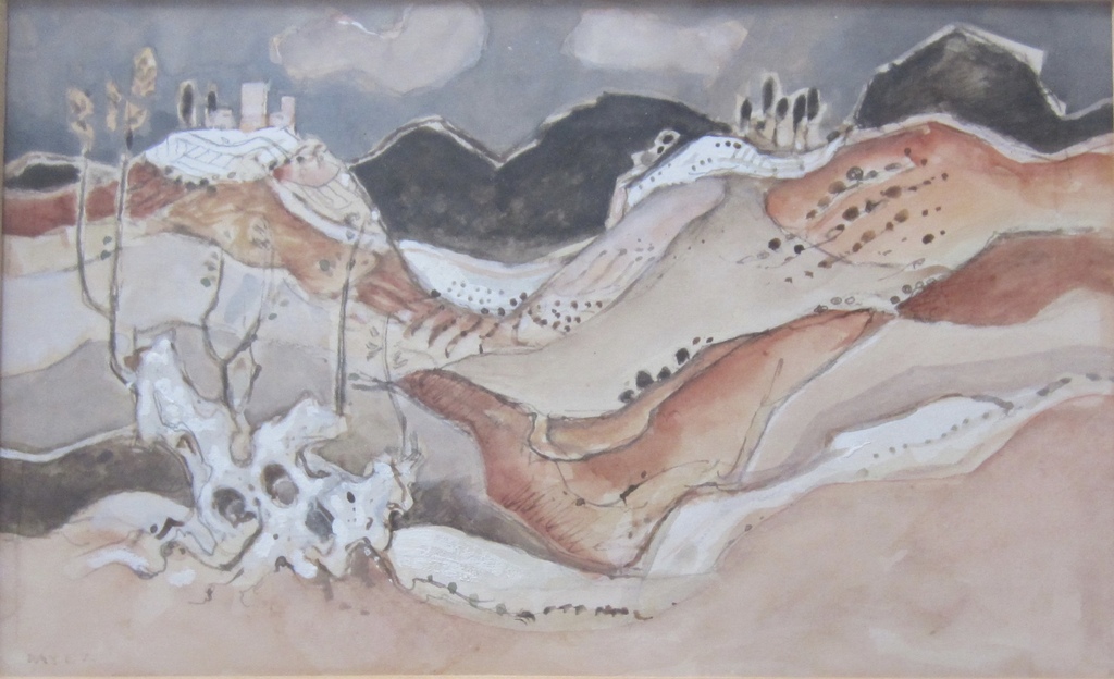 GEORGES DAYEZ  SCHILDERING  OP PAPIER KUBISME  ECOLE DE PARIS  GALERIE DE BOER  verkocht voor € 99!