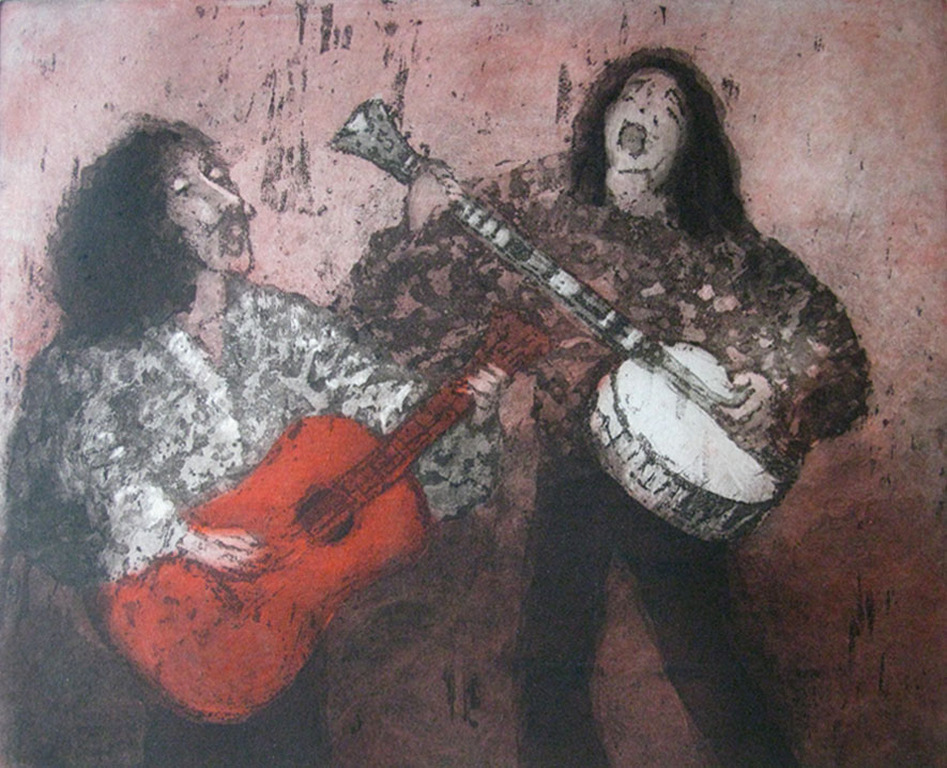 Willy Belinfante - TWEE GUITARISTEN - kleurets kopen? Bied vanaf 1!