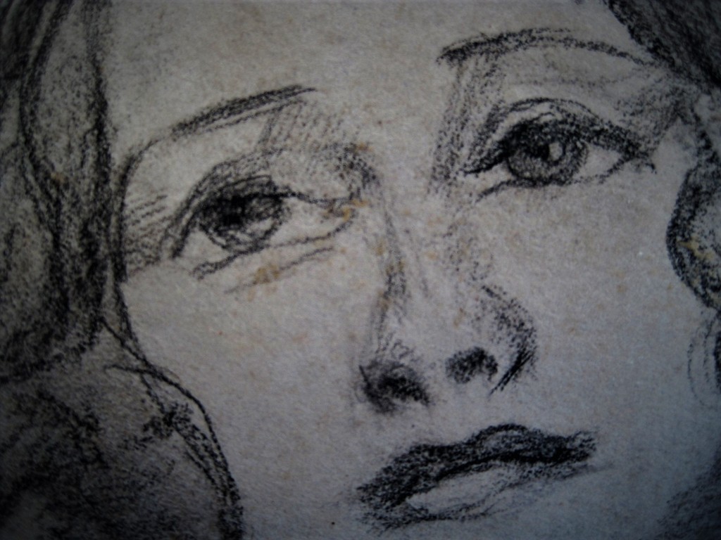 Intrigerende ca. 1930 gesigneerde houtskooltekening "dagdromen" van F.Schiller  kopen? Bied vanaf 1!